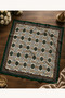 Authentic Motif Women's Square Scarf 90X90 cm – Green Ecru - 2