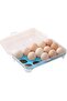 Egg Tray Organizer for Kitchen Refrigerator with Dustproof Lid and 15 Grids Thickened Design Plastic