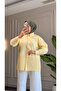 6470 - Stylish Comfortable Skirt and Sleeve Cuff Pattern Detailed Woven Soft Fabric Women's Poplin Shirt - 4