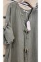 Italian Linen Dress with Large Button Detail - 3
