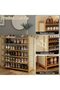 Shoe Rack, 6-Layer Entryway Shoe Rack, Multi-Layer Storage Shelf, Bamboo Shoe Organizer,for Entryway - 5