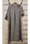 Italian Linen Dress with Large Button Detail - 5