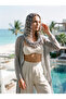 Sequined Long Tie-Up Gray Hairnet Hsr2161 - 2
