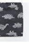 White Dinosaur Printed Baby Boy Beanie - 2