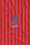 Pink Red Striped Summer Slogan 70X150 Beach Towel - Digital Printed Bath Towel - 2