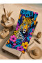 Colorful Tropical Tiger and Floral Pattern 70X150 Beach Towel - Cotton Bath Towel - 5