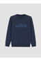 Peak New Season Petrol Crew Neck Printed Men's Thick Sweatshirt - 4
