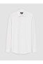 Ozmarka New Season White Slim Fit Dobby Men's Shirt - 4