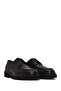 Men's Black Lace-Up Thick-Soled Leather Casual Shoes Wm750031Dv - 2