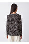 Peak New Season Black Crew Neck Patterned Blouse - 4