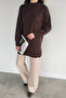 Brown Side-Slit Knitwear Tunic - 2