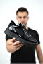 Zrk-X8 High Quality Thick Sole Black Patent Leather Casual Men's Sneaker