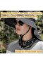 Dark grey outdoor sun hat with neck protection and breathable design - mesh, adjustable, UV - 3