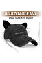 Unisex baseball cap black one size. - 5