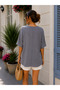 Timeless Elegance – V-Neck Button Detail Relaxed Fit Linen Blouse - 4
