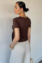 Brown Women's Side Tie Blouse - 4