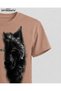 Giant Wolf Large Size Printed T-Shirt in Distinctive Colors - 4