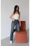 Women's Brown Tint High Waist Half Balloon Fit 5 Pocket Jean Pants - 4