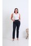 Women's Blue Black Plus Size High Waist Tube Leg Jeans