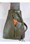 Valvi̇c Genuine Leather Transformer Backpack and Banan Bag. - 7