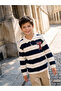Timeless Clothing & Timeless Choices Turn-Down Collar Striped Embroidered Boys' T-Shirt - 3