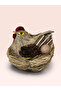 Decorative Chicken Coop in a Nest with Eggs - Rustic Design Natural Straw and Natural Logs - 2