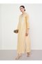 Yellow Embroidered Yoke Jalabiya with Side Slit - 2