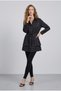 Women's Waist Drawstring Detail Shirt Black
