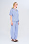 Women's Double Pocket Relaxed Fit Solid Color Blouse - 4