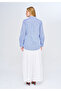 Women's Chinese Collar Crossed Buttoned Long Sleeve Shirt - 5