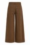 Light Brown Women's Trousers, Brown Women's Gabardine Trousers - 6