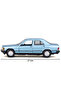 Bburago 1:24 Scale Mercedes-Benz 190 E 2.6 Blue Diecast Metal Model Toy Car - 7