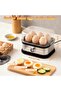 Egg Cooker, Rapid Stainless Steel Egg Cooker with Auto Shut Off for Soft, Medium, Hard Boile