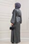 Silvery Evening Dress-Anthracite - 4