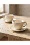 Latte Art Cream Porcelain 4 Piece Large Size Latte Coffee Cup Set for 2 People - 300 ml Luna 3 - 3