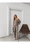 Women's Modal Fabric Casual Off-Shoulder Blouse and Trousers Two-Piece Set 0059 - 3