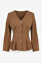 Waist-Tied Gold Buttoned Shirt - 5