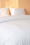 White Stripe Ranforce Double Duvet Cover Set – 4 Pieces - 3