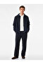 Normal Waist Pocket Regular Fit Classic Cut Trousers
