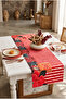 Red Floral Digital Printed Runner |   Decorative Tablecloth |   Stylish Table Runner