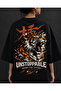 Unstoppable Unisex Black 100% Cotton Oversize Printed T-Shirt - 2
