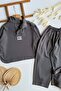 Unisex Kids Premium Fabric Stand Collar Casual Bottom and Top Tracksuit Set - 3