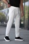Old Money Fabric Trousers with Belted Pleated Belt Detail - 5