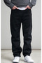 Men's Black Baggy Cut 100% Cotton Wide Leg Jeans