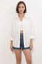Women's Oversize Cut Linen Bebeyaz Shirt