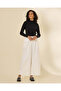 Women Black Shoulder Button Detail Pullover - 2