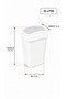 10 Liter Swinging Lid Trash Can White – Compact Waste Bin for Kitchen, Bathroom, and Office - 8
