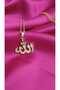 316L Steel Allah Written Stone Pendant Gold Color Exquisite Islamic Necklace Women Stylish Jewelry Accessory - 4
