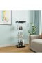 Beauty4U Black Glass Display Cabinet, 3-Shelf Curio Cabinet | Floor-Standing Showcase for Collectibles, Books, Decor, and Light Household Display; Includes Anti-Tip Hardware