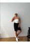Women's 100% Linen High Waist Elastic Shorts with Pockets – Comfortable Fit Summer Natural Linen Shorts - 2
